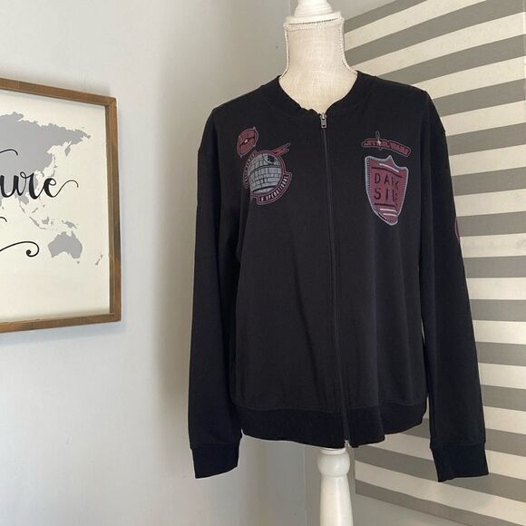 Disney Parks Star Wars Black Long Sleeve Zipper Darth Vader Empire Jacket Size L - Picture 1 of 9